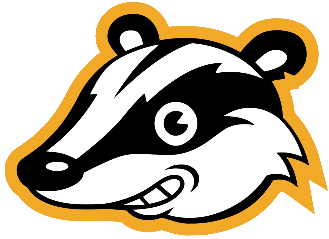 Badger roaring, aggressive stance, wild beast PNG